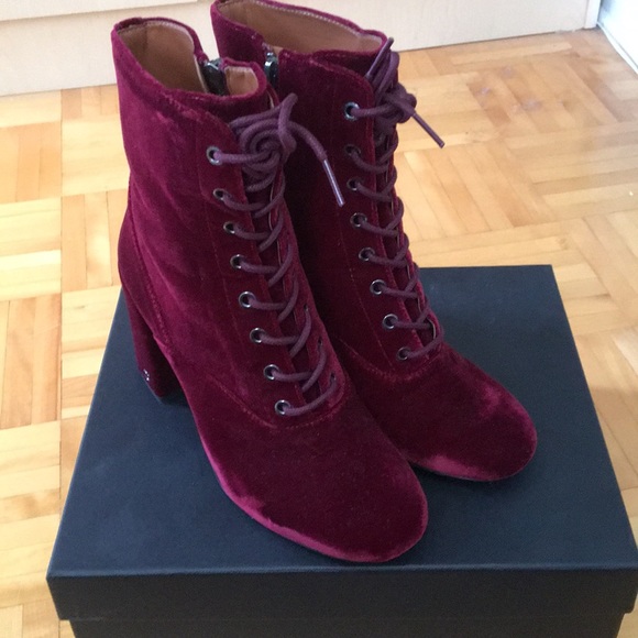 Authentic Edie Velvet Coach Boots🍷 - Picture 6 of 7